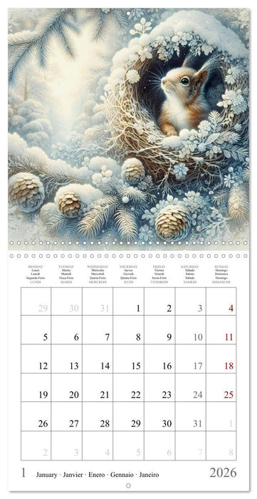 Magie de l'écureuil (CALVENDO Calendrier mensuel 2026)