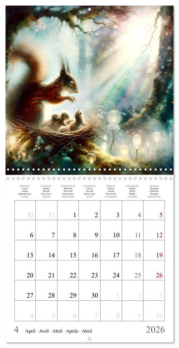 Magie de l'écureuil (CALVENDO Calendrier mensuel 2026)