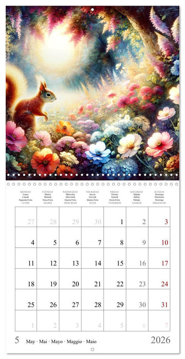 Magie de l'écureuil (CALVENDO Calendrier mensuel 2026)