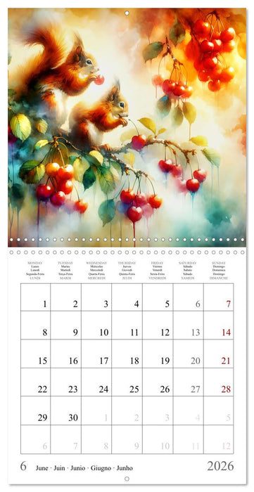 Magie de l'écureuil (CALVENDO Calendrier mensuel 2026)