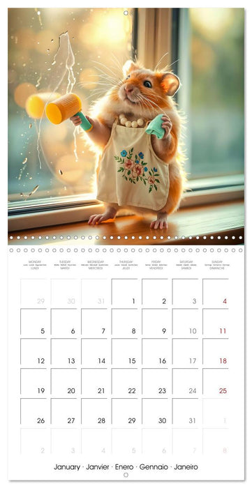 Hamster housekeeping - little paws and big Jobs (CALVENDO Monthly Calendar 2026)