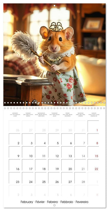 Hamster housekeeping - little paws and big Jobs (CALVENDO Monthly Calendar 2026)