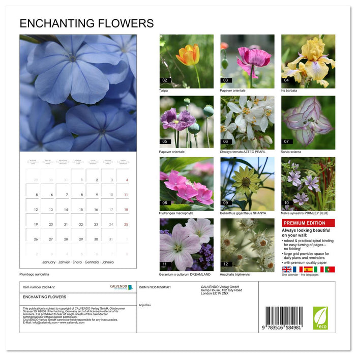 ENCHANTING FLOWERS (CALVENDO Monthly Calendar 2026)