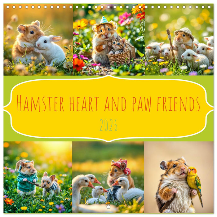 Hamster heart and paw friends (CALVENDO Monthly Calendar 2026)