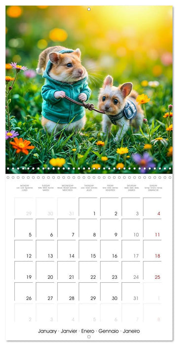 Hamster heart and paw friends (CALVENDO Monthly Calendar 2026)