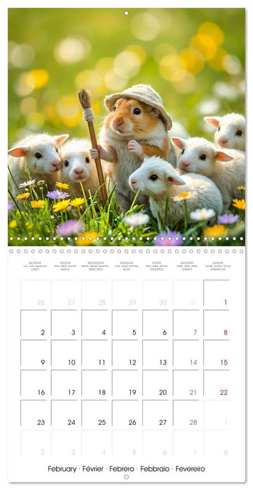 Hamster heart and paw friends (CALVENDO Monthly Calendar 2026)