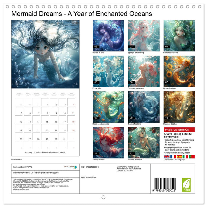 Mermaid Dreams - A Year of Enchanted Oceans (CALVENDO Monthly Calendar 2026)