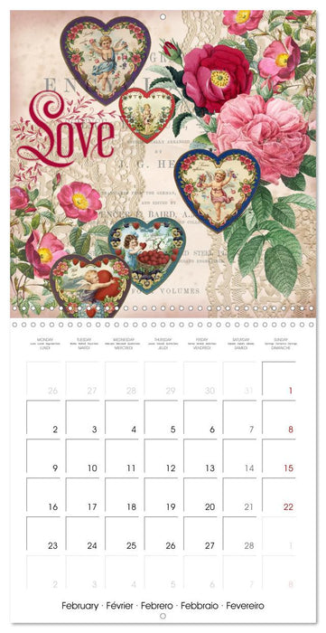 Dans le jardin de Monsieur Pierre-Joseph Redouté (CALVENDO Calendrier mensuel 2026)