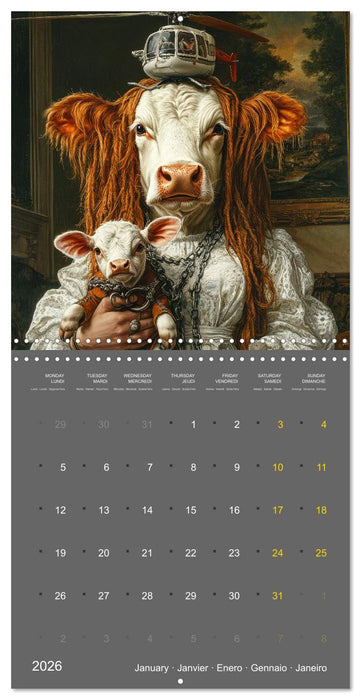 Silly cows - Terribly charming characters (CALVENDO Monthly Calendar 2026)
