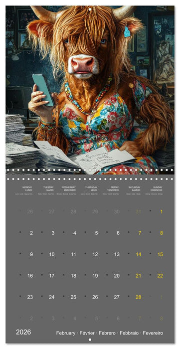 Silly cows - Terribly charming characters (CALVENDO Monthly Calendar 2026)