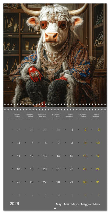 Silly cows - Terribly charming characters (CALVENDO Monthly Calendar 2026)