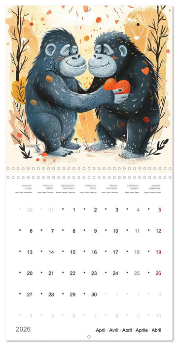 Through the year with love (CALVENDO Monthly Calendar 2026)