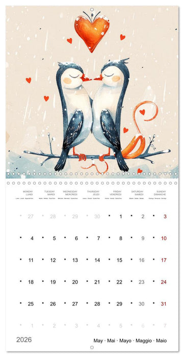 Through the year with love (CALVENDO Monthly Calendar 2026)