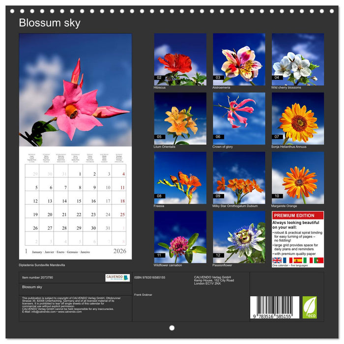 Blossum sky (CALVENDO Monthly Calendar 2026)