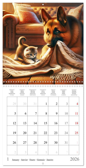 Des amis inhabituels (CALVENDO Calendrier mensuel 2026)