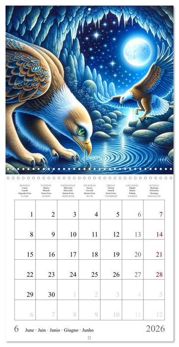 L'heure bleue des animaux (CALVENDO Calendrier mensuel 2026)