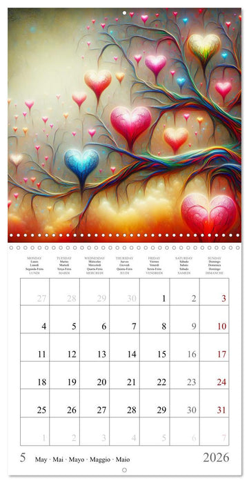 Branches du cœur (CALVENDO Calendrier mensuel 2026)