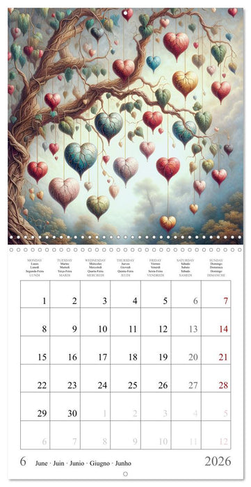 Branches du cœur (CALVENDO Calendrier mensuel 2026)