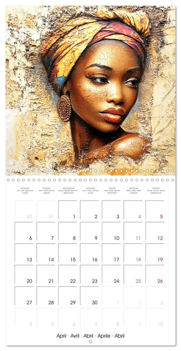 Artistic African Grace (CALVENDO Monthly Calendar 2026)