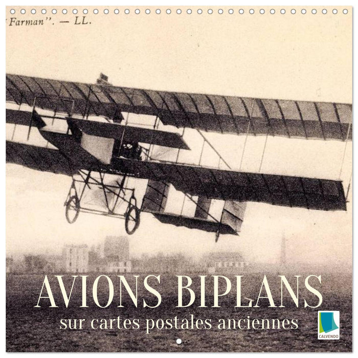 Avions biplans sur cartes postales anciennes (CALVENDO Calendrier mensuel 2026)