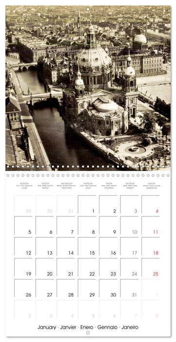 Bons baisers de Berlin : Cartes postales historiques de la ville (CALVENDO Calendrier mensuel 2026)