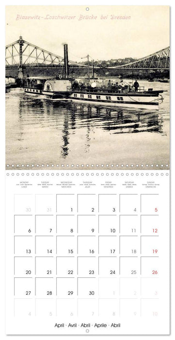Souvenirs de Dresde : Cartes postales historiques de la ville (CALVENDO Calendrier mensuel 2026)