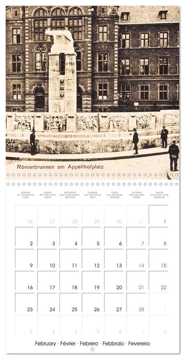 Cologne autrefois : Cartes postales historiques de la ville (CALVENDO Calendrier mensuel 2026)