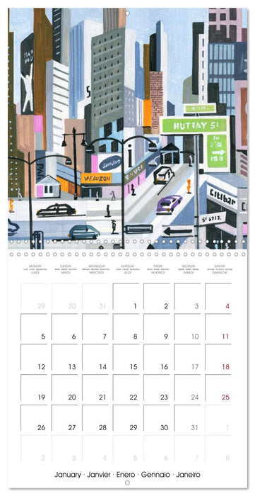 NEW YORK, d'hier à aujourd'hui (CALVENDO Calendrier mensuel 2026)