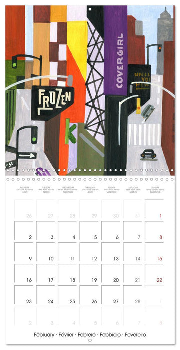 NEW YORK, d'hier à aujourd'hui (CALVENDO Calendrier mensuel 2026)