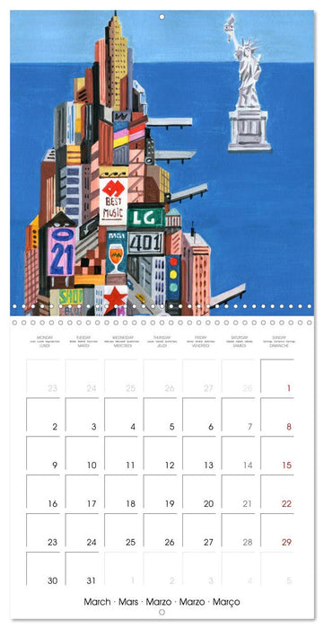 NEW YORK, d'hier à aujourd'hui (CALVENDO Calendrier mensuel 2026)