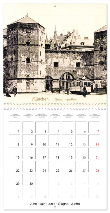 Promenade à travers Munich : Cartes postales historiques de la ville (CALVENDO Calendrier mensuel 2026)