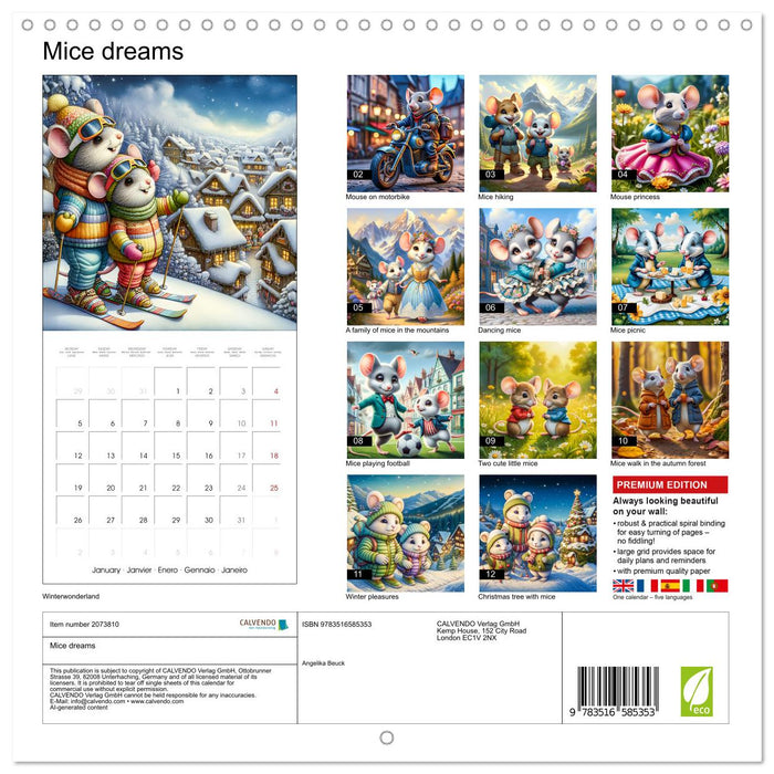 Mice dreams (CALVENDO Monthly Calendar 2026)