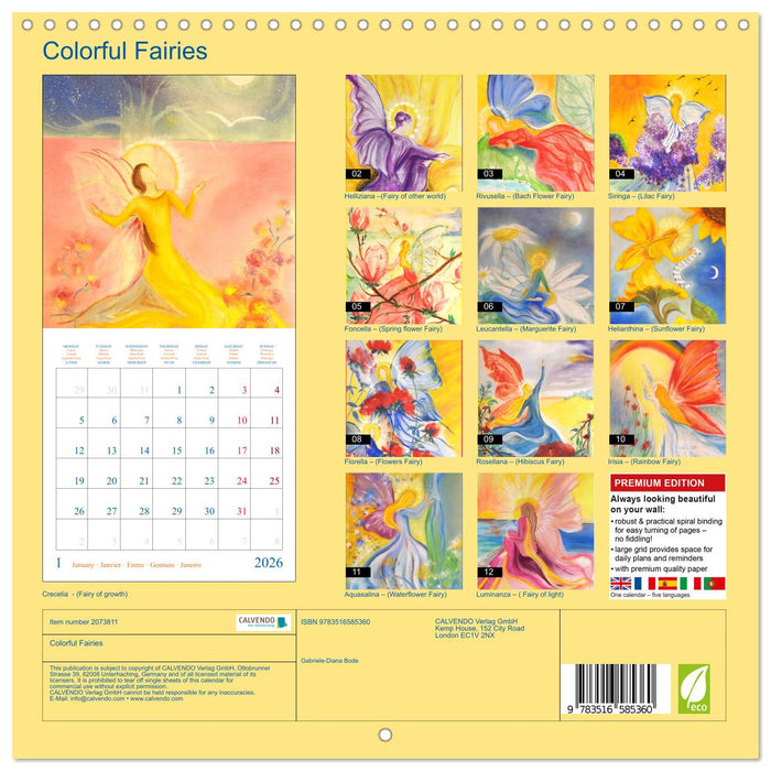 Colorful Fairies (CALVENDO Monthly Calendar 2026)