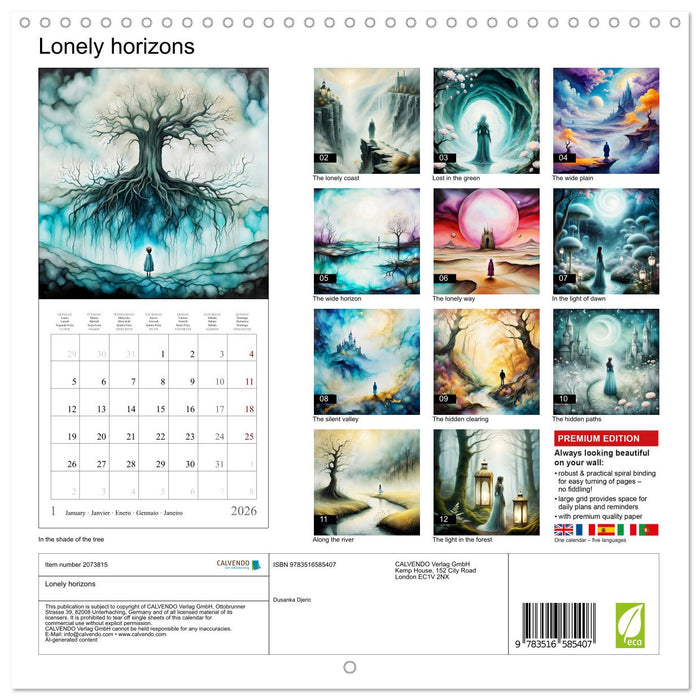 Lonely horizons (CALVENDO Monthly Calendar 2026)