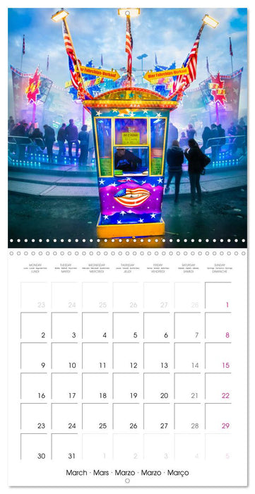 Carousels, Roller Coasters, Funfairs (CALVENDO Monthly Calendar 2026)