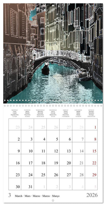 The city of bridges - Venice (CALVENDO Monthly Calendar 2026)