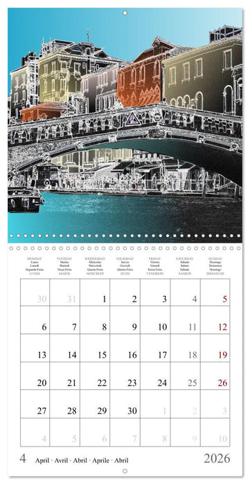 The city of bridges - Venice (CALVENDO Monthly Calendar 2026)