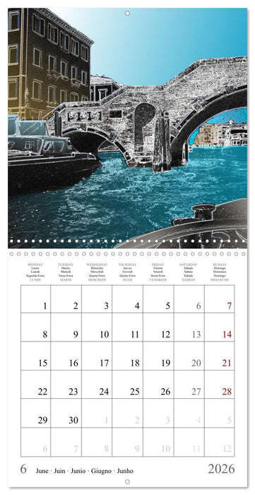 The city of bridges - Venice (CALVENDO Monthly Calendar 2026)