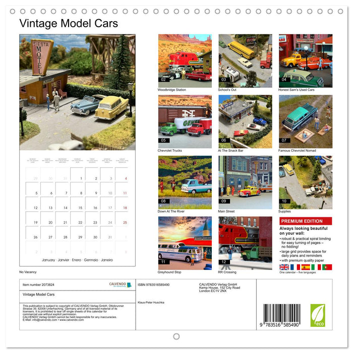 Vintage Model Cars (CALVENDO Monthly Calendar 2026)