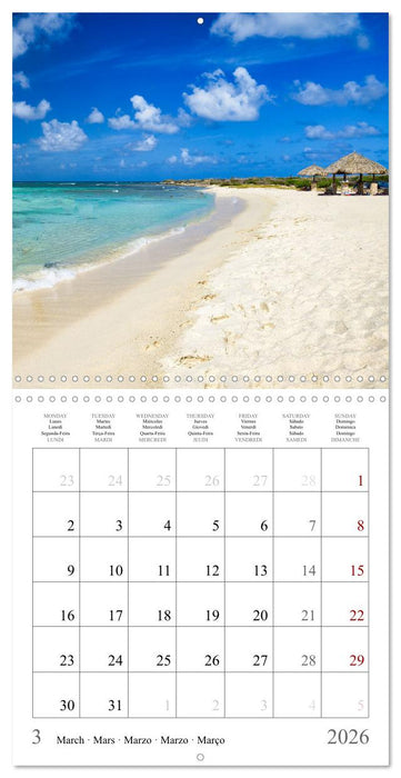 Dream destinations in the Caribbean (CALVENDO Monthly Calendar 2026)