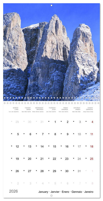 Dolomites Moments in the light (CALVENDO Monthly Calendar 2026)
