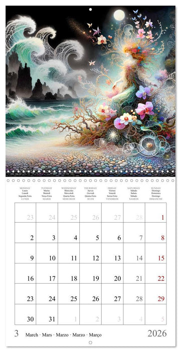La nature féerique (CALVENDO Calendrier mensuel 2026)