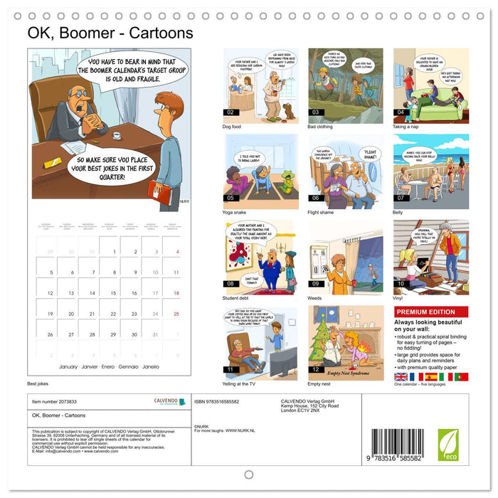 OK, Boomer - Cartoons (CALVENDO Monthly Calendar 2026)