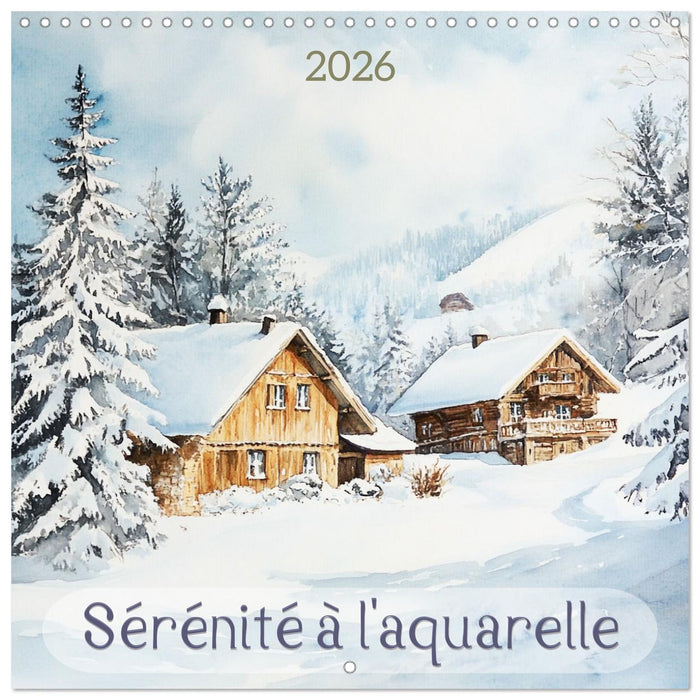 Sérénité à l'aquarelle (CALVENDO Calendrier mensuel 2026)