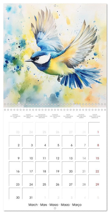 Sérénité à l'aquarelle (CALVENDO Calendrier mensuel 2026)