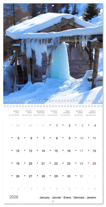 South Tyrol the last mills (CALVENDO Monthly Calendar 2026)