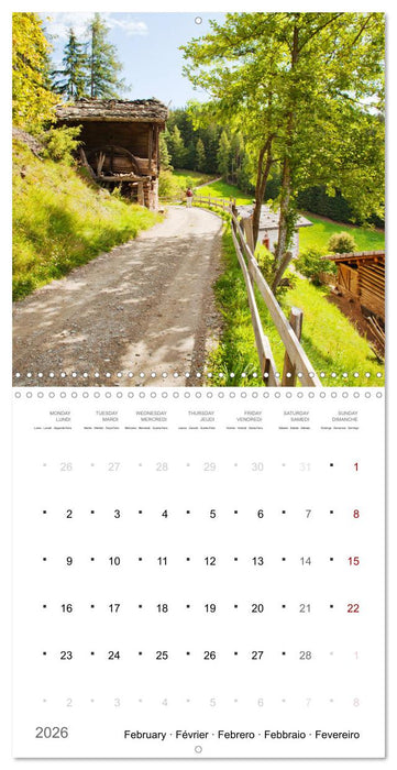 South Tyrol the last mills (CALVENDO Monthly Calendar 2026)
