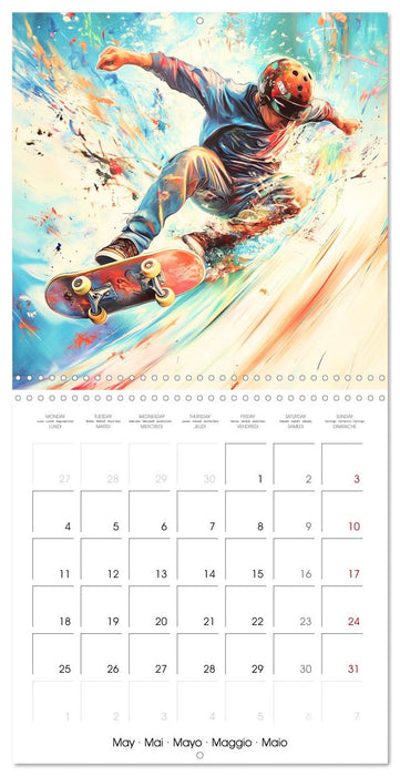 Disciplines olympiques en peinture (CALVENDO Calendrier mensuel 2026)