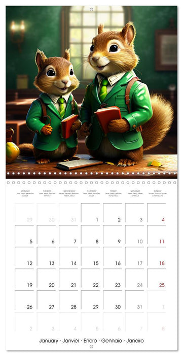 Squirrels Monthly Calendar (CALVENDO Monthly Calendar 2026)