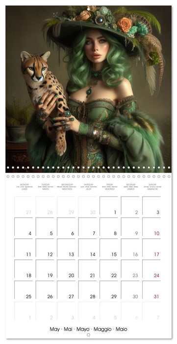 Sensual Women and Exotic Wildlife (CALVENDO Monthly Calendar 2026)
